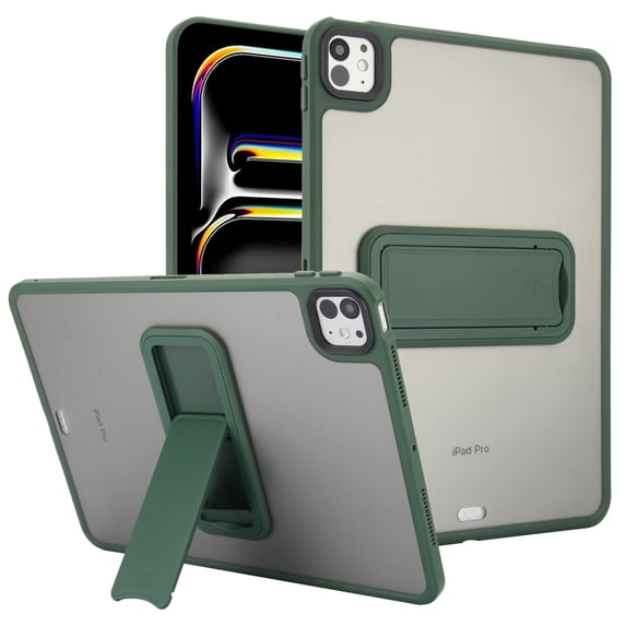 TECH CIRCLE for Apple iPad Mini 7/6th Generation (A17 Pro/A15) Case 2024/2021 Release (8.3-Inch), Clear Back Cover Case with Kickstand, Slim Thin Lightweight, Protective Transparent Case, Green