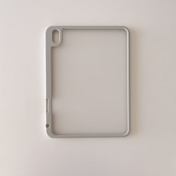 TECH CIRCLE for Apple iPad Pro 11-inch (M4) Clear Case 2024 Release, Slim Fit Thin Lightweight Transparent Back Cover Case with Pencil Holder & Soft Screen Protector, Support Pencil Charging, Gray