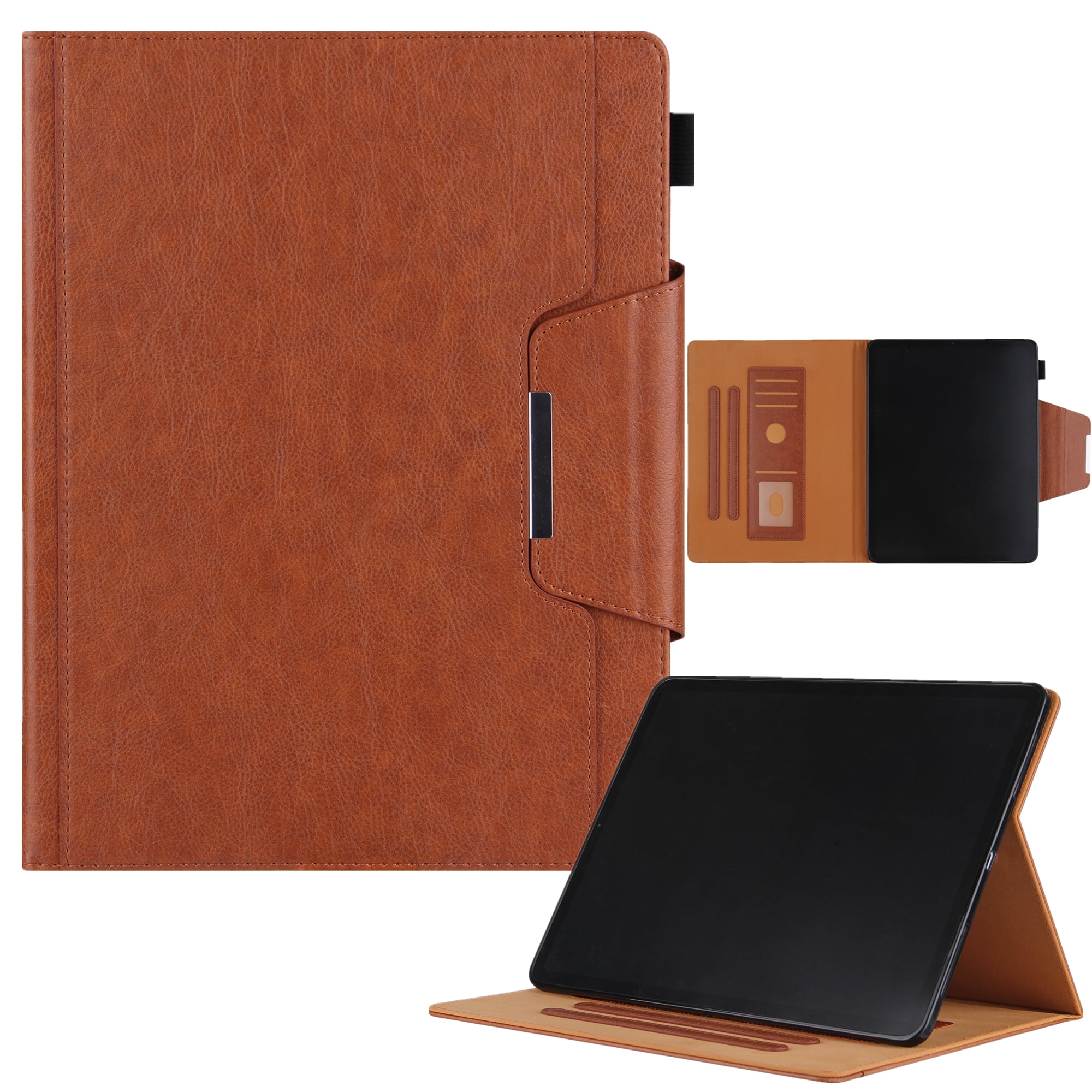 TECH CIRCLE for Apple iPad Pro 13-Inch M4 Case 2024, PU Leather Folio Case with Auto Sleep Wake & Stand Function, Built-in Pencil Loop & Card Slots & Pocket, Protective Durable Slim Cover, Blue
