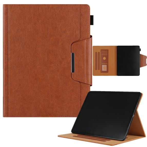 TECH CIRCLE for Apple iPad Pro 13-Inch M4 Case 2024, PU Leather Folio Case with Auto Sleep Wake & Stand Function, Built-in Pencil Loop & Card Slots & Pocket, Protective Durable Slim Cover, Blue