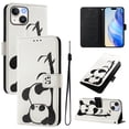 thumbnail image 1 of TECH CIRCLE for Apple iPhone 13 Case 6.1-Inch (2021 Release), Cute Cartoon Flip Wallet Phone Case with Lanyard, Built-in Card Slots & Stand Function, Portable Lightweight Slim Folio Cover, Panda, 1 of 3