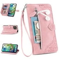 thumbnail image 1 of TECH CIRCLE for Apple iPhone 14 Pro 2022 Case with Wrist Strap,Drop Protection Premium PU Leather Magnetic Clasp Flip Holder Wallet Case with 7 Card Slots Phone Cover,Pink, 1 of 16