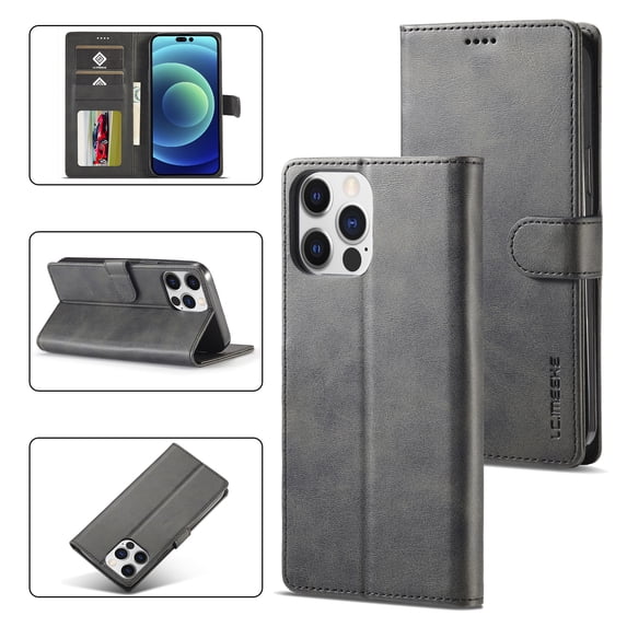 TECH CIRCLE for Apple iPhone 14 Pro Case, Luxury PU Leather Wallet Protective Stand Phone Case with Card Slots Pocket Cover Case for Apple iPhone 14 Pro 6.1 inch 2022,Black