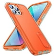 thumbnail image 1 of TECH CIRCLE for Apple iPhone 16 Case, Anti-Drop Hybrid Heavy Duty Protective Phone Cover Shockproof Rugged Military Bumper Tough Kickstand Cover for Apple iPhone 16 6.1" 2024,Clear+Orange, 1 of 8