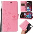 thumbnail image 1 of TECH CIRCLE for Apple iPhone 16 Plus Case 6.7" 2024 - PU Leather Flip Wallet Phone Case with Credit Card Holder Slots & Stand Function, Lightweight Slim Thin Cute Butterfly Cover with Lanyard, Pink, 1 of 7