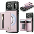 thumbnail image 1 of TECH CIRCLE For Apple iPhone 16 Plus PU Leather Protective Case with Card Pocket, Magnetic Detachable Walle Back Covert, Cash Slot, Anti-Scratch, Shock-Absorbent, Qi Wireless Compatible,Pink, 1 of 12