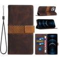 thumbnail image 1 of TECH CIRCLE for Apple iPhone 16 Pro Max Case 6.9" 2024, Fold Flip Wallet Case with Stand Function, Built-in Card Slots & Cash Pocket, Lightweight Protective Slim Fit Portable Cover with Lanyard, Brown, 1 of 6
