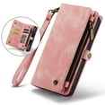 thumbnail image 1 of TECH CIRCLE for Apple iPhone 16 Pro Max Case,iPhone 16 Pro Max Wallet Case with Card Holder Kickstand Zipper Pocket Lanyard Strap Wristlet PU Leather Flip Case for iPhone 16 Pro Max 6.9" 2024,Pink, 1 of 7