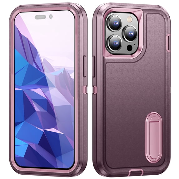 TECH CIRCLE for Apple iPhone 8 Plus/7 Plus Hybrid Case with Kickstand, Anti-Drop Hybrid Heavy Duty Protective Cover Full Body Shockproof Rugged Military Bumper Tough Kickstand Cover,D