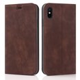thumbnail image 1 of TECH CIRCLE for Apple iPhone XS Max Wallet Case,Durable Solid Color PU Leather Full Protection Magnetic Closure Flip Stand RFID Blocking Card Slots Phone Cover,Coffee, 1 of 10