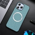 thumbnail image 1 of TECH CIRCLE Back Cover Case, for iPhone 16 Pro Case 6.3" 2024, Fabric Shell Silicone Protective Phone Case, Compatible with MagSafe / Magnetic Accessories, Slim Thin Lightweight Cover, Green Blue, 1 of 6