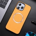 thumbnail image 1 of TECH CIRCLE Back Cover Case, for iPhone 16 Pro Case 6.3-Inch 2024, Fabric Shell Silicone Protective Phone Case, Compatible with MagSafe / Magnetic Accessories, Slim Thin Lightweight Cover, Orange, 1 of 6