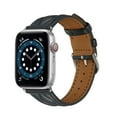 thumbnail image 1 of TECH CIRCLE Bands for Apple Watch Band 38mm 40mm 41mm Women Men Genuine Leather Replacement Bands Metal Buckle for Apple Watch SE Series 9 8 7 6 5 4 3 2 1,Black, 1 of 6