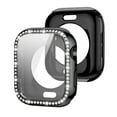 thumbnail image 1 of TECH CIRCLE Bling Case with Screen Protector for Apple Watch Series 10 46mm, Crystal Diamond All Round Full Protective Hard PC Cover Bumper for iWatch Accessories,Black, 1 of 6
