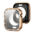thumbnail image 1 of TECH CIRCLE Bling Case with Screen Protector for Apple Watch Series 7/8/9 41mm, Crystal Diamond All Round Full Protective Hard PC Cover Bumper for iWatch Accessories,Rosegold, 1 of 6