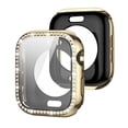 thumbnail image 1 of TECH CIRCLE Bling Case with Screen Protector for Apple Watch Series 7/8/9 45mm, Crystal Diamond All Round Full Protective Hard PC Cover Bumper for iWatch Accessories,Gold, 1 of 6