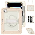 thumbnail image 1 of TECH CIRCLE Bumper Case for iPad Pro 11 (2022/2021/2020/2018), iPad Air 5th/4th Generation Case 10.9", Shockproof Durable Case with Screen Protector & Pencil Holder & Hand Strap & Kickstand, Rosegold, 1 of 7