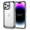 thumbnail image 1 of TECH CIRCLE Bumper Case for iPhone14 Pro (6.1") Smartphone 2022 - [Clear Back Cover] Hard Plastic Durable Soft Silicone Scratch Resistant Shockproof Rugged Basic Cover Shell Case, Gray, 1 of 7