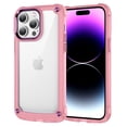 thumbnail image 1 of TECH CIRCLE Bumper Case for iPhone15 Pro Max (6.7") Smartphone 2023 - [Clear Back Cover] Hard Plastic Durable Soft Silicone Scratch Resistant Shockproof Rugged Basic Cover Shell Case, Pink, 1 of 7
