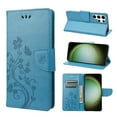 thumbnail image 1 of TECH CIRCLE Butterfly Case for 2023 Galaxy S23 Ultra - Cute Wallet Case with Stand, Blue, 1 of 6