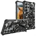 thumbnail image 1 of TECH CIRCLE Camouflage Series Shockproof Phone Case for Galaxy S24 FE (6.7") with Kickstand, Compatible with Magnetic Car Mounts, Drop Protection Protective Sturdy Rugged Cover for Men, Black, 1 of 7