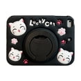 thumbnail image 1 of TECH CIRCLE Cartoon Tablet Case for 10.2" iPad 9th/8th/7th Generation (2021/2020/2019), Cute Kids Case, Built-in Rotating Kickstand & Handle, with Shoulder Strap, Shockproof Portable Case, Black Cat, 1 of 6
