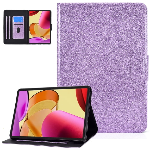 TECH CIRCLE Case for 11" Fire Max 11 Tablet (13th Generation) 2023, Protective PU Leather Case with [Adjustable Viewing Stand Angles /Card Holder] Classic Folio Slim Thin Simple Cover (Purple)