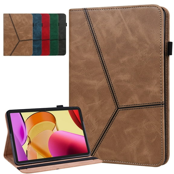 TECH CIRCLE Case for 2023 Fire Max 11 Tablet 11" (13th Generation), PU Leather Protective Case with [Adjustable Viewing Stand Angles /Card Holder] Lightweight Classic Simple Folio Case (Brown)