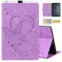 TECH CIRCLE Case for All-New Amazon Fire HD 10 Tablet 13th Generation 2023 10.1",HD 10 & 10 Plus Tablet 11th Generation 2021 Cover,Multi-Angle Stand Slim Folio Shockproof Protective Wallet Case,Purple