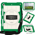 thumbnail image 1 of TECH CIRCLE Case for Apple 10.2-inch iPad 9th/8th/7th Generation - Heavy Duty Protection Shockproof Rugged Case with Adjustable Hand/Shoulder Strap & 360 Gegree Rotating Viewing Kickstand, Green, 1 of 9