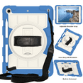 thumbnail image 1 of TECH CIRCLE Case for Apple 10.2-inch iPad 9th/8th/7th Generation - Heavy Duty Protection Shockproof Sturdy Rugged Case with Adjustable Hand/Shoulder Strap & 360 Gegree Rotating Viewing Kickstand, Blue, 1 of 9