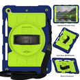 thumbnail image 1 of TECH CIRCLE Case for Apple 10.2-inch iPad 9th/8th/7th Generation - Heavy Duty Protection Shockproof Sturdy Rugged Case with Adjustable Hand/Shoulder Strap & Rotating Viewing Kickstand, Dark Blue Green, 1 of 9