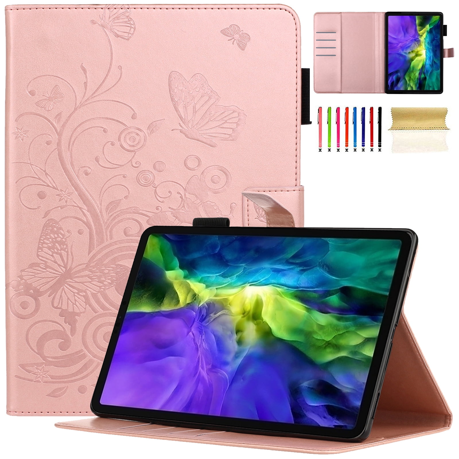 TECH CIRCLE Case for Apple iPad 10th Generation 10.9 Inch 2022,PU Leather Folio Flip Stand Smart Protective Cover with Auto Wake/Sleep Pencil Holder Soft Back Cover for iPad 10th Gen 10.9",Rosegold