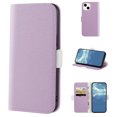 thumbnail image 1 of TECH CIRCLE Case for Apple iPhone 14 (2022) ,Lychee Texture PU Leather ID Credit Card Slots Wallet Cover,Magnetic Clasp Flip Kickstand Phone Protective Case,Purple, 1 of 10
