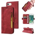 thumbnail image 1 of TECH CIRCLE Case for Apple iPhone 8 Plus/Apple iPhone 7 Plus,Shockproof Premium PU Leather ID Credit Card Holder Wallet Case Magnetic Flip Kickstand Phone Cover with Hand Strap,Red, 1 of 15