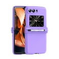 thumbnail image 1 of TECH CIRCLE Case Compatible with Motorola Moto Razr 2022, [Pen Holder] Silm Premium PU Leather Business Folding Hinge Protective Cover Case for Motorola Moto Razr 2022, Purple, 1 of 9