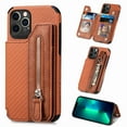 thumbnail image 1 of TECH CIRCLE Case Compatible with iPhone 12/iPhone 12 Pro 6.1 inch,Weave Pattern Leather Double Magnetic Clasp Card Slots Holder Back Wallet Shockproof Phone Cover,Brown, 1 of 12