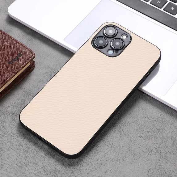 TECH CIRCLE Case Compatible with iPhone 13 Pro, Slim PU Leather Simple and Stylish Shockproof Phone Case Cover Lightweight Premium Soft TPU Bumper Protective Case for iPhone 13 Pro,Beige