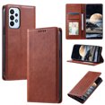 thumbnail image 1 of TECH CIRCLE Case For Galaxy A12 Case, Slim PU Leather Flip Folio Case Card Holders Kickstand Magnetic Shockproof Protective TPU Inner Wallet Cover for Samsung Galaxy A12 6.5" 2021,Brown, 1 of 7