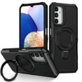 thumbnail image 1 of TECH CIRCLE Case for Galaxy A12, Premium Plastic/TPU Hard Case with Sturdy View Kickstand Military Drop Shockproof Protective Rugged Slim Back Cover Shell for Galaxy A12 6.5" 2021,Black, 1 of 8
