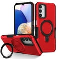 thumbnail image 1 of TECH CIRCLE Case for Galaxy A33 5G, Premium Plastic/TPU Hard Case with Sturdy View Kickstand Military Drop Shockproof Protective Rugged Slim Back Cover Shell for Galaxy A33 5G 6.4" 2022,Red, 1 of 8