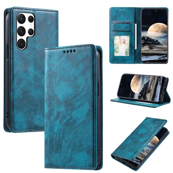 TECH CIRCLE Case For Galaxy S20 Ultra Case, Slim PU Leather Flip Folio Case Card Holders Kickstand Magnetic Shockproof Protective TPU Inner Wallet Cover for Samsung Galaxy S20 Ultra 6.9" 2020,Green