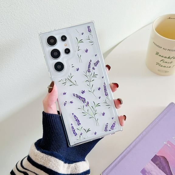 TECH CIRCLE Case For Galaxy S22,Cute Clear Slim Girls Women Shockproof Protective Soft TPU Bumper Transparent Cover Phone Case for Samsung Galaxy S22 6.1" 2022,Lavender