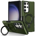 thumbnail image 1 of TECH CIRCLE Case for Galaxy S23 FE, Premium Plastic/TPU Hard Case with Sturdy View Kickstand Military Drop Shockproof Protective Rugged Slim Back Cover Shell for Galaxy S23 FE 2023,Darkgreen, 1 of 8