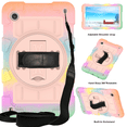 thumbnail image 1 of TECH CIRCLE Case for Galaxy Tab A9 Plus (2023) 11" - Heavy Duty Protection Shockproof Sturdy Rugged Case with Adjustable Hand/Shoulder Strap & 360 Gegree Rotating Viewing Kickstand, Colorful Pink, 1 of 8
