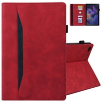 TECH CIRCLE Case for Galaxy Tab A9 Plus 2023 - Protective Leather Folio Case with [Adjustable Viewing Stand Angle & Card Slots & Pocket] Simple Business Cover for Galaxy Tab A9  11" (SM-X210), Red