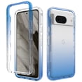 thumbnail image 1 of TECH CIRCLE Case for Google Pixel 8,Gradient Clear Dual Layer Hybrid 2-In-1 Transparent Anti-Scratch Shockproof Protective Lightweight Slim Fit Phone Case for Google Pixel 8 6.17 inch 2023,Blue, 1 of 6