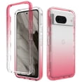 thumbnail image 1 of TECH CIRCLE Case for Google Pixel 8,Gradient Clear Dual Layer Hybrid 2-In-1 Transparent Anti-Scratch Shockproof Protective Lightweight Slim Fit Phone Case for Google Pixel 8 6.17 inch 2023,Red, 1 of 6