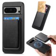thumbnail image 1 of TECH CIRCLE Case for Google Pixel 9 Pro, Pixel 9 Case 6.3" 2024, PU Leather Phone Case with Removable Magnetic Card Holder Pocket, Compatible with MagSafe, Protective Lightweight Wallet Cover, Black, 1 of 10