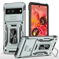thumbnail image 1 of TECH CIRCLE Case for Google Pixel 9 Pro, Pixel 9 Case 6.3" (2024) - Shockproof Sturdy Phone Case with Slide Camera Cover & Kickstand & Ring Holder, Compatible with Magnetic Car Phone Mount, Gray, 1 of 7